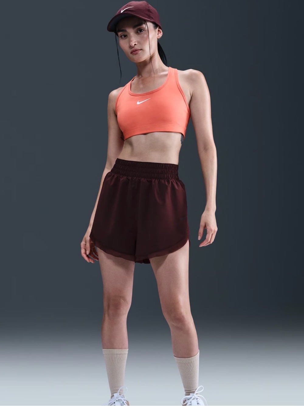 Nike Women's Maroon Athletic Shorts
